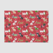 Weihnachts Chihuahua Alle Coats Seidenpapier (Vorderseite)