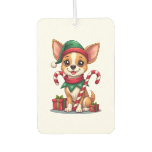 Weihnachts Chihuahua Freude Autolufterfrischer