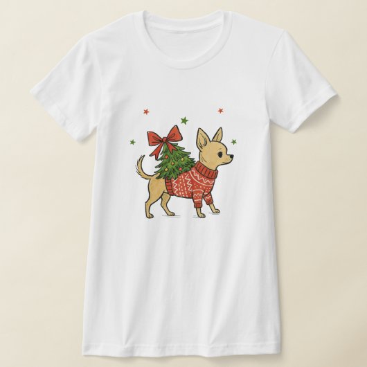 Weihnachts-Chihuahua-Hund-T-Shirt T-Shirt (Ablage )