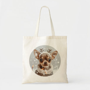 Weihnachts-Chihuahua-Renntier-Hund Tragetasche