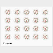 Weihnachts Chihuahua Round Stickers (Blatt)