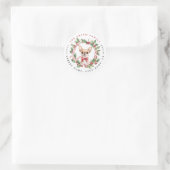 Weihnachts Chihuahua Round Stickers (Tasche)