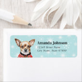 Weihnachts-Chihuahua-Rücksendeadressen-Aufkleber (Insitu)