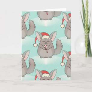 Weihnachts-Chinchillas Feiertagskarte