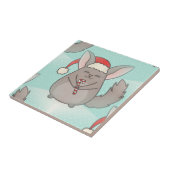 Weihnachts-Chinchillas Fliese (Seite)
