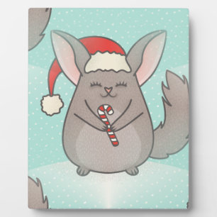 Weihnachts-Chinchillas Fotoplatte