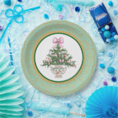 Weihnachts-Chinoiserie-Papierteller Pappteller (Party)