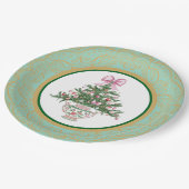 Weihnachts-Chinoiserie-Papierteller Pappteller (Schrägansicht)
