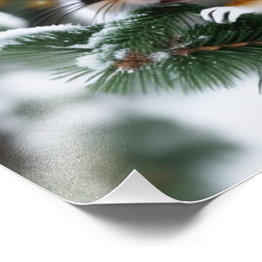 Weihnachts-Chipmunk Fotodruck (Ecke)