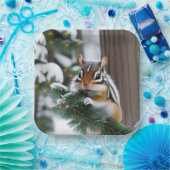 Weihnachts-Chipmunk Pappteller (Party)