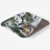 Weihnachts-Chipmunk Pappteller (Gewinkelt)