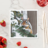 Weihnachts-Chipmunk Serviette (Beispiel)