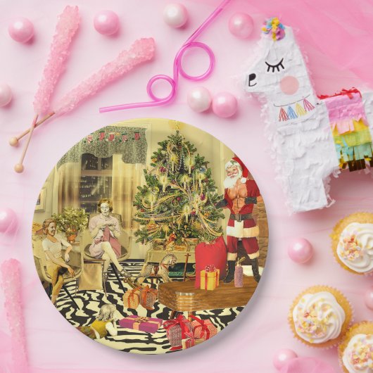 Weihnachts-Chippendale Pappteller (Party)