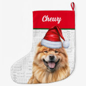 Weihnachts-Chow Weihnachtsmann mit dem Namen des H Großer Weihnachtsstrumpf (Rückseite)