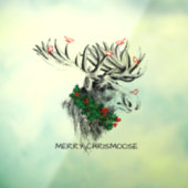 Weihnachts-Chrismoose Elche Vögel Fensterklammer Fensteraufkleber (Blatt 3)