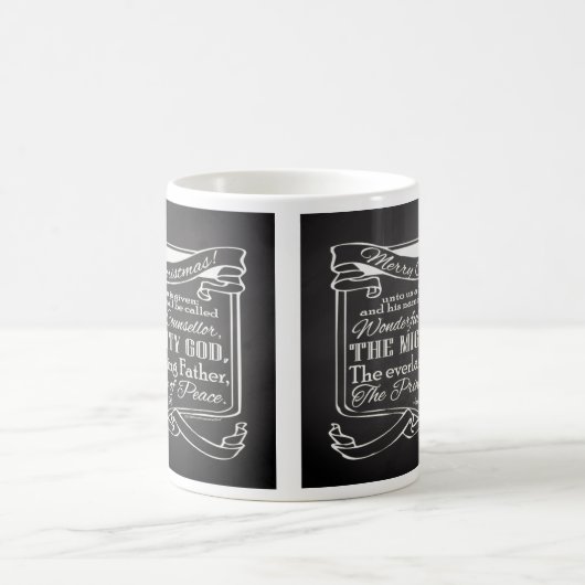 Weihnachts-Christliche Chalkboard-Schrift Kaffeetasse (Mittel)