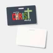 Weihnachts-Christlicher Text Inspiration Ausweis (Vorder- & Rückseite)