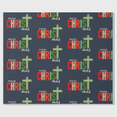 Weihnachts-Christlicher Text Inspiration Geschenkpapier (Flach)