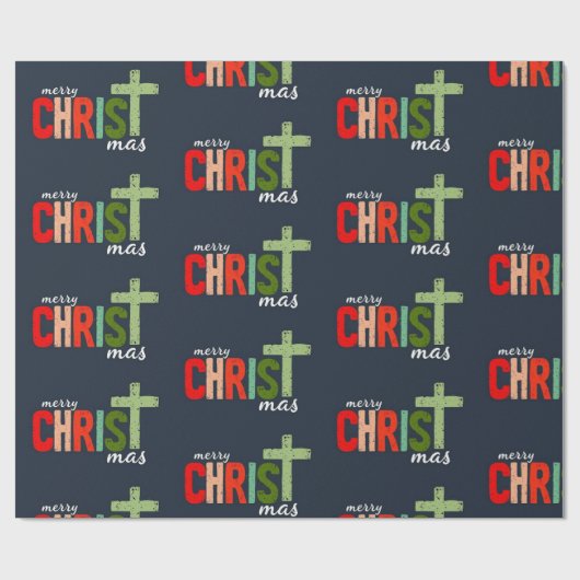 Weihnachts-Christlicher Text Inspiration Geschenkpapier (Flach)