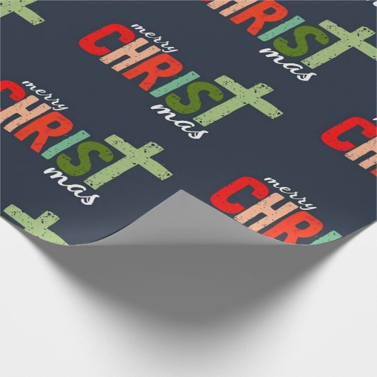 Weihnachts-Christlicher Text Inspiration Geschenkpapier (Ecke)