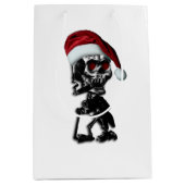 Weihnachts-Cigar-Skelettdesign Mittlere Geschenktüte (Vorderseite)