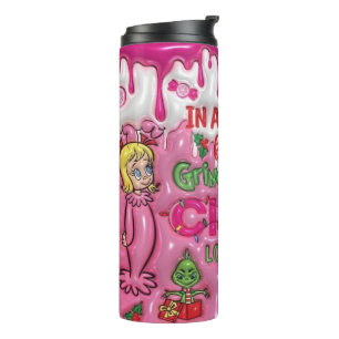 Weihnachts-Cindy in Rosa Thermosbecher