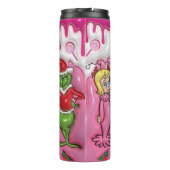Weihnachts-Cindy in Rosa Thermosbecher (Rückseite)