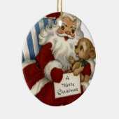 Weihnachts-Circle-Ornament, Frohe Weihnachten Keramik Ornament (Rechts)