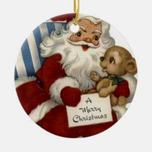 Weihnachts-Circle-Ornament, Frohe Weihnachten Keramik Ornament