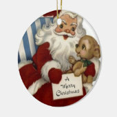 Weihnachts-Circle-Ornament, Frohe Weihnachten Keramik Ornament (Links)