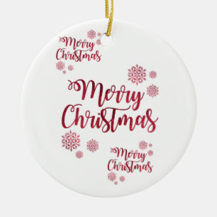 Weihnachts-Circle-Ornament, Frohe Weihnachten Keramik Ornament