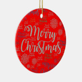 Weihnachts-Circle-Ornament, Frohe Weihnachten Keramik Ornament (Rechts)