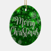 Weihnachts-Circle-Ornament, Frohe Weihnachten Keramik Ornament (Rechts)