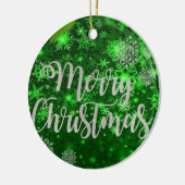 Weihnachts-Circle-Ornament, Frohe Weihnachten Keramik Ornament (Links)