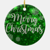 Weihnachts-Circle-Ornament, Frohe Weihnachten Keramik Ornament (Hinten)