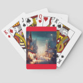 Weihnachts-City-Straße (2) Spielkarten (Rückseite)