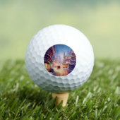 Weihnachts-City-Straße (4) Golfball (Insitu T-Shirt)