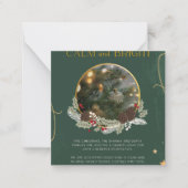 Weihnachts-Clam & Bright Green Note Card Mitteilungskarte (Vorderseite)