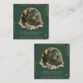 Weihnachts-Clam & Bright Green Note Card Mitteilungskarte (Vorne/Hinten)