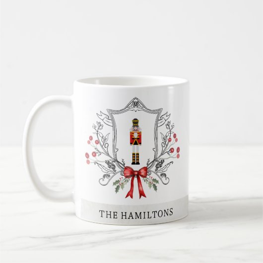 Weihnachts Classic Nutcracker personalisierte Mug Kaffeetasse (Links)