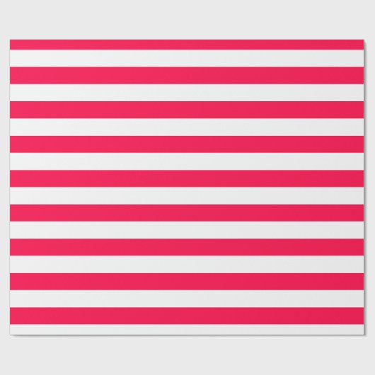 Weihnachts Classic Red Striping Chic Template Geschenkpapier (Flach)
