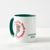 Weihnachts Classic Retro Rentier Wunderschöne Zeit Tasse (Vorderseite Links)