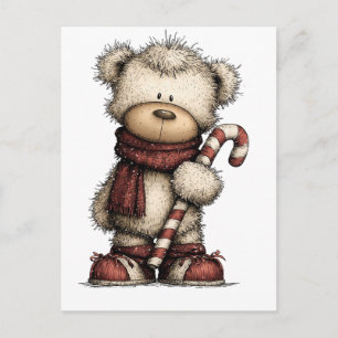 Weihnachts-ClipArt-Sammlung Teddybär Feiertagspostkarte