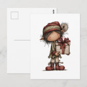 Weihnachts-ClipArt-Sammlung | Teddybär Postkarte (Vorne/Hinten)
