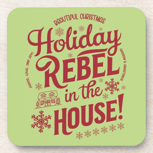 Weihnachts-Coaster Getränkeuntersetzer (Vorderseite)