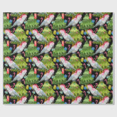 Weihnachts-Cockatoo-Muster-Papier Geschenkpapier (Flach)
