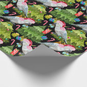 Weihnachts-Cockatoo-Muster-Papier Geschenkpapier (Ecke)