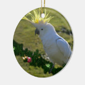 Weihnachts-Cockatoo-Vogel in Australien Keramikornament (Links)