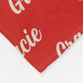 Weihnachts-Cocker Spaniel mit Hundenname Fleecedecke (Ecke)