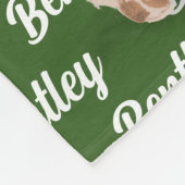 Weihnachts-Cocker Spaniel Santa Dog's Name Fleecedecke (Ecke)